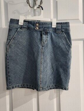 Vintage 2005 Old Navy Denim Jean Skirt Womens Size  6 Cotton Blend Y2K